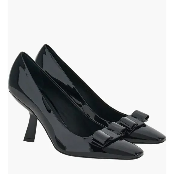 Ferragamo Anz Vara Bow Pump in Black, New, Size 7 - Picture 2 of 9
